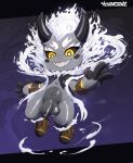 absurd_res anthro balls big_balls big_penis black_sclera bodily_fluids dark_sclera demon floating foreskin genitals glistening glistening_body glistening_genitalia glistening_penis glowing glowing_eyes hi_res humanoid_genitalia humanoid_penis ichimoral imp levitating male musk nebel_(permhunter) penis short shortstack shortstack_male solo sweat sweaty_body sweaty_genitalia sweaty_penis
