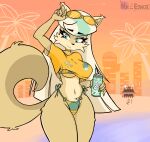 2026 absurd_res anthro beach beverage brown_body brown_fur canid canine clothed clothing digital_media_(artwork) easter easter_egg eyewear female fox fur glasses grand_theft_auto green_eyes gta_vi_cover_girl hair hi_res holidays long_hair mammal mature_female melody_garvelion_(mr_esmox) mother_(lore) mr_esmox parent_(lore) rockstar_games small_waist solo thick_thighs wide_hips