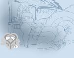 anthro anus_outline areola bedroom_eyes big_areola big_breasts big_butt blush bodily_fluids breasts butt casual_sex claws clitoris cunnilingus curvy_figure cybernetic_arm cybernetic_eye cybernetic_limb cybernetics domestic_pig dragon duo ear_frill emanata european_mythology female female/female female_anthro fin frill_(anatomy) genital_fluids genitals head_fin hi_res huge_areola huge_breasts huge_thighs machine mammal meala_(succubusbnny) mythological_creature mythological_scalie mythology narrowed_eyes navel non-mammal_breasts oral overweight overweight_anthro overweight_female plump_labia plump_lower_lip purple_eyes scalie seductive sex simple_background sketch slightly_chubby spiked_tail spikes spikes_(anatomy) succubusbnny suid suine sus_(pig) sweat sweaty_breasts sweaty_butt sweaty_legs sweaty_thighs tail tail_fin thick_thighs under_boob vaginal voluptuous voluptuous_anthro voluptuous_female vulva western_dragon wide_hips