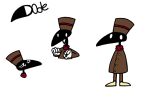 2023 ambiguous_gender anthro avian beak bird black_body brown_clothing brown_hat brown_headwear character_name clothing dode footwear gloves handwear hat headgear headwear itsdode no_pupils overcoat shoes simple_background solo tan_clothing tan_footwear tan_shoes text white_background white_clothing white_eyes white_gloves white_handwear