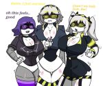 anthro big_breasts breasts female female_anthro glitch_productions group humanoid j_(murder_drones) machine murder_drones pace-maker pinup pose robot robot_anthro robot_humanoid thick_thighs trio trio_focus trio_in_panel uzi_(murder_drones) v_(murder_drones)