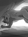 all_fours anal anal_penetration anthro anthro_on_anthro anthro_penetrated anthro_penetrating anthro_penetrating_anthro athletic athletic_anthro athletic_male bed bedding bedroom_sex blanket canid canine canis crossover death_(puss_in_boots) dreamworks duo esepeceta eyes_closed facial_markings fingers from_behind_position fur furniture grabbing_sheets grey_body grey_fur hand_between_legs handjob head_markings hi_res inside intraspecies male male/male male_penetrated male_penetrating male_penetrating_male mammal markings mask_(marking) monochrome mr._wolf_(the_bad_guys) nude obscured_penetration on_bed penetration penile puss_in_boots_(franchise) reach_around reaching_between_legs sex side_view simple_background tail the_bad_guys white_body white_fur wolf
