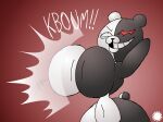 aliasing anthro artist_logo artist_name bear big_breasts black_body black_fur breasts clapping_breasts crossbar_emanata curvy_figure danganronpa digital_media_(artwork) emanata eyelashes facial_markings female fur grin hands_behind_head head_markings hi_res hourglass_figure huge_breasts logo mammal markings monokuma multicolored_body multicolored_fur muzzle_(marking) navel onomatopoeia signature small_waist smile solo sound_effects spherical_breasts spike_chunsoft text thatdawgmurray two_tone_body two_tone_fur wasp_waist white_body white_fur wide_hips