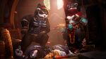 16:9 3d_(artwork) 4k absurd_res anthro bear blizzard_entertainment bodily_fluids canid canine clothing digital_media_(artwork) female fox fur genital_fluids genitals group hair hi_res male male/female mammal nude pandaren tail trio vulpera warcraft widescreen zatoart