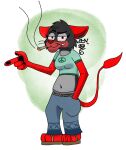 anthro clothed clothing drugs eternal_moon felid female lion looking_at_viewer mammal marijuana pantherine simple_background smoking smoking_marijuana solo substance_intoxication tail topwear