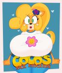 2026 3barts 4_fingers absurd_res accessory activision anthro bandicoot big_breasts blonde_hair bottomwear breasts clothing coco_bandicoot crash_bandicoot_(series) curvy_figure denim denim_bottomwear denim_clothing eyelashes female fingers flower flower_in_hair front_view fur green_eyes hair hair_accessory heart_symbol hearts_around_head hi_res huge_breasts huge_hips huge_thighs jeans light_body light_fur lipstick long_hair looking_at_viewer makeup mammal marsupial motion_lines multicolored_body multicolored_fur orange_body orange_fur pants plant ponytail red_lipstick shirt smile t-shirt thick_thighs topwear two_tone_body two_tone_fur voluptuous voluptuous_anthro voluptuous_female white_clothing white_shirt white_t-shirt white_topwear wide_hipped_anthro wide_hipped_female wide_hips