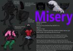 absurd_res animal_genitalia animal_genitalia_on_humanoid anthro anus belt bottomwear breasts bulge_through_clothing claws clothed clothing delivery_(commerce) delivery_employee english_text erection expressionless extra_arms felid feline flaccid footwear genitals herm hi_res intersex knot knotted_penis legwear lipstick makeup mammal misery_(superdragon468) model_sheet monster monster_girl_(genre) monsterkin multi_breast multi_eye muscular muscular_anthro muscular_intersex no_bra nude painted_claws penile_spines penis sharakara sheath shorts socks solo spikes superduck tentacles text thigh_highs thigh_socks urethra vulva wig