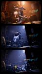 3d_(artwork) absurd_res anthro balls bear big_breasts blizzard_entertainment blush bodily_fluids breasts butt canid canine clothed clothing comic cum digital_media_(artwork) erection female fox fur genital_fluids genitals grope group group_sex hi_res kissing kodhi_(vulpera) male male/female mammal nipples nude pandaren penetration penis sex tail threesome trio vulpera warcraft zatoart