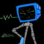1:1 black_background blush female for_a_head isakiv karen_plankton machine nickelodeon object_head robot screen screen_face screen_head simple_background solo spongebob_squarepants text translated