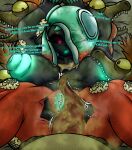 alien alien_humanoid anthro aquatic areola arms_above_head big_breasts big_butt big_nipples big_pubes black_eyeshadow black_lipstick blue_hair blue_pubes bodily_fluids body_hair breasts butt cephalopod clothed clothing dialogue dirty dirty_clothing dirty_penis english_text exposed eyeshadow fangs female feral fish forced forced_presenting forced_spreading freckled_breasts freckled_face freckles genitals gloves glowing glowing_eyes glowing_genitalia glowing_nipples gradient_hair green_body green_skin group hair hands_behind_head handwear hi_res huge_breasts huge_thighs humanoid hybrid imminent_sex imminent_vaginal legs_held_open lipstick makeup male male/female mistyy_dark_story_(artist) mollusk motion_lines multicolored_hair musk nintendo nipples octarian octoling overweight overweight_female pink_eyes presenting presenting_vulva pubes puffy_areola puffy_nipples questionable_consent raised_arm restrained sall_(mistyy_draws) salmonid_(splatoon) sharp_teeth slightly_chubby slightly_chubby_female slime slimy_penis splatoon splatoon_raiders spread_legs spreading stars_in_hair sweat sweatdrop sweaty_body sweaty_breasts sweaty_face teeth text thick_thighs torn_clothing two_tone_hair vulva wide_hips