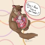 1:1 anthro belly blush dialogue domestic_ferret duo endosoma feral hi_res internal karamelkobold licking male mammal mustelid musteline organs rain_world safe_vore semi-anthro slugcat speech_bubble stomach tongue true_musteline videocult vore weasel