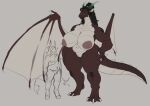 anthro areola asinus big_breasts breasts chuy_(jezzlen) donkey dragon duo equid equine feet female fur genitals hair hi_res hooves huge_breasts jezzlen larger_female male mammal membrane_(anatomy) membranous_wings mythological_creature mythological_scalie mythology navel nipples non-mammal_breasts non-mammal_hair non-mammal_navel non-mammal_nipples non-mammal_vulva nude nude_anthro nude_female nude_male scales scalie size_difference smaller_male standing vulva wings