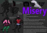 4_eyes absurd_res anthro big_breasts black_body black_fur breasts camel_toe digitigrade english_text fur genitals herm hi_res intersex model_sheet multi_eye muscular muscular_anthro penis pubes solo tagme tentacles text