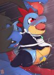 2020 abdominal_bulge absurd_res biped bipedal_feral black_body black_fur blue_body blush bodily_fluids chair_position clothed clothed_female clothed_feral clothing clothing_aside countershading croconaw digital_drawing_(artwork) digital_media_(artwork) duo fangs female female_feral feral feral_penetrated from_behind_position fur generation_2_pokemon generation_5_pokemon head_hands hi_res hydreigon larger_feral larger_male maid_apron maid_uniform male male/female male_feral monotone_body monotone_fur multicolored_body nintendo open_mouth panties panties_aside parallel_speed_lines penetration penile penile_penetration penis_in_vagina pokemon pokemon_(species) red_body red_countershading red_eyes restrained_arms saliva sex shaded side_view signature size_difference smaller_female smaller_feral smaller_penetrated soft_shading speed_lines tan_body tan_countershading teeth thrust_lines thrusting tongue tongue_out two_tone_body underwear underwear_aside uniform vaginal vaginal_penetration vcrow_shuu