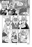 anthro canada_lynx captain_hoggbottom cattrick_lynxley clothing comic dialogue disney electronics english_text fan_(object) felid feline female group handpaw hi_res hooves kitty_lynxley lynx machine male mammal milton_lynxley monochrome paws pig_snout pointy_ears police police_badge police_officer police_uniform radio shadowed_face some_(someone) sudden_appearance suid suine text truffler_(zootopia) tusks uniform warthog whiskers zootopia