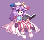 bad_id bad_pixiv_id book kou_2008 lowres patchouli_knowledge pixel_art purple_hair simple_background solo touhou 