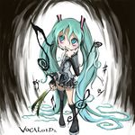  bad_id bad_pixiv_id beamed_sixteenth_notes blush chibi eighth_note eighth_rest green_eyes green_hair hatsune_miku long_hair music musical_note quarter_note sharp_sign solo spring_onion treble_clef twintails ume_(illegal_bible) very_long_hair vocaloid 