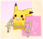  arceus_(cosplay) baby_walker bad_id bad_pixiv_id cosplay costume gen_1_pokemon gen_4_pokemon heart no_humans pacifier pikachu pokemon pokemon_(creature) shioppbum solo 