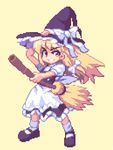  bad_id bad_pixiv_id blonde_hair kirisame_marisa kou_2008 lowres pixel_art simple_background solo touhou 