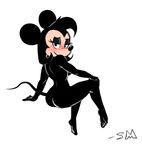  amelia_fieldmouse coy disney female looking_at_viewer mammal mouse nude rodent simple_background solo 