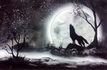  2013 ambiguous_gender canine cc0 compression_artifacts creative_commons edit feral full_moon greyscale howl license_info mammal monochrome moon night painting_(artwork) quadruped silhouette solo standing star starry_sky traditional_media_(artwork) tree wolf yannis_koutras 