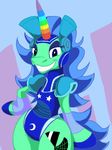  adult_swim clothed clothing cosplay costume equine fan_character friendship_is_magic fur general hair horn horse leotard male mammal monsters_ate_my_condo my_little_pony naivintage pony reginald_starfire shoulder_pads solo spearmint_(character) 
