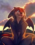  blue_eyes costume day falvie how_to_train_your_dragon mammal mustelid otter outside sky sunset toothless 