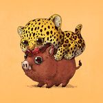  alex_solis bite blood cute feline leopard mammal porcine warthog 