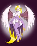  2015 areola breasts clothed clothing equine fan_character female fluoresca_neon gloves hair hi_res horn legwear looking_at_viewer mammal my_little_pony nipples red_eyes solo suirano thigh_highs winged_unicorn wings 