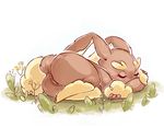  animated anus butt cute eyelashes eyes_closed female flower fur grass lagomorph lopunny lying mammal nap nintendo outside plant pok&eacute;mon pussy rabbit sleeping sobakaya solo video_games 