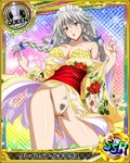  1girl breasts cleavage female grayfia_lucifuge grey_eyes grey_hair high_school_dxd large_breasts long_hair looking_at_viewer milf nude official_art open_mouth panties photoshop pussy smile solo underwear 