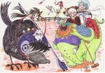  akemi_homura bird blonde_hair blue_eyes blue_hair bontamochi bound cape elephant familiar_(madoka_magica) fortissimo fortissimo_hair_ornament gloves hair_ornament hairclip harness highres jewelry kaname_madoka kyubey long_hair magical_girl mahou_shoujo_madoka_magica mahou_shoujo_madoka_magica_movie mallet miki_sayaka momoe_nagisa multiple_girls pantyhose pink_hair purple_eyes pyotr_(madoka_magica) red_hair sakura_kyouko school_uniform single_earring sport sweat tied_up tomoe_mami traditional_media white_hair 