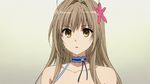  1girl amagi_brilliant_park animated animated_gif breasts female gradient gradient_background large_breasts muse_(amaburi) muse_(amaburi)_(cosplay) sento_isuzu solo 