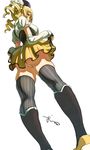  ass bad_id bad_twitter_id blonde_hair drill_hair mahou_shoujo_madoka_magica oono_tsutomu skirt skirt_lift solo thighhighs tomoe_mami twin_drills twintails 