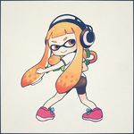  ayu_(mog) bangs bike_shorts domino_mask from_behind full_body inkling lowres mask orange_hair pigeon-toed revision simple_background smile solo splatoon_(series) splatoon_1 splattershot_(splatoon) standing super_soaker 