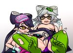  breasts callie_(splatoon) duo female female/female marie_(splatoon) nintendo oyashirothr43 pussy splatoon spread_legs spreading video_games 