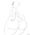  2015 anthro anus big_butt breasts butt cat feline female huge_butt mammal mature_female nicole_watterson nude pussy schwoo solo the_amazing_world_of_gumball 