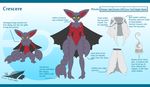  2015 anthro bell black_skin blue_background breasts claws clothing crescere dress english_text fan_character featureless_breasts featureless_crotch female feral gliscor latiar looking_at_viewer model_sheet navel nintendo nude pointy_ears pok&eacute;ball pok&eacute;mon pok&eacute;morph purple_skin red_skin sharp_teeth simple_background solo teeth text toe_claws torn_clothing video_games wings yellow_eyes yellow_sclera 