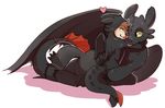 2015 anthro clothing costume dragon dreamworks duo fudge_the_otter fur how_to_train_your_dragon male mammal mustelid otter solarbyte solo tongue tongue_out toothless wings young 