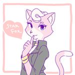  anthro cat clothed clothing feline female jacket katt_monroe looking_at_viewer mammal nintendo solo standing star_fox video_games アクリラ_(artist) 