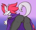  anthro anus blush breasts butt delphox female looking_at_viewer looking_back moxlewd nintendo pok&eacute;mon pok&eacute;mon_(species) presenting pussy solo video_games 