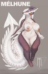  anthro avoid_posting big_breasts breasts chubby claws dragon female hair horn looking_at_viewer m&eacute;lhune nipple_piercing nipples nude piercing pussy scalie solo taihab voluptuous watermark 