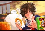  1boy baymax big_hero_6 candy disney hiro_hamada marvel robot shopping 