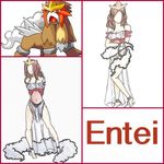  ambiguous_gender canine clothed clothing dog entei fashion female feral hair legendary_pok&eacute;mon long_hair mammal nintendo pok&eacute;mon red_eyes simple_background stefy video_games white_background 