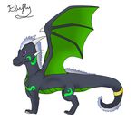  &lt;3 black_scales dalmas dragon female feral green_markings green_scales grey_hair grin hair horn markings membranous_wings multicolored_scales purple_eyes scales scalie tail_ring teeth two_tone_scales white_sclera wings 