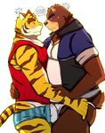  anthro bear bearlovestiger13 clothing duo feline frottage fundoshi juuichi_mikazuki male male/male mammal morenatsu sex tiger torahiko_(morenatsu) underwear 