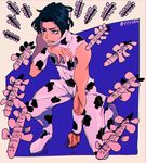  black_hair blue_eyes injury jojo_no_kimyou_na_bouken male_focus rikiel sky_high_(stand) solo stand_(jojo) stone_ocean yyy246 