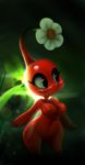  breasts female flora_fauna navel nude outside pikmin plant plantpenetrator red_pikmin solo wide_hips 
