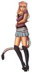  animal_humanoid armor belt blue_eyes boots bracers cat_humanoid clothed clothing feline female figgylicious footwear humanoid invalid_tag legwear leopard mammal necklace perfect_lyon skirt snow_leopard thigh_highs 