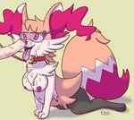  2015 all_fours anthro braixen breasts canine collar cum cum_on_breasts cum_on_face cum_on_tongue disembodied_penis duo ellistia erection female fox fur humanoid_penis leash male male/female mammal nintendo nipples nude open_mouth penis pok&eacute;mon solo_focus tongue tongue_out uncut video_games 